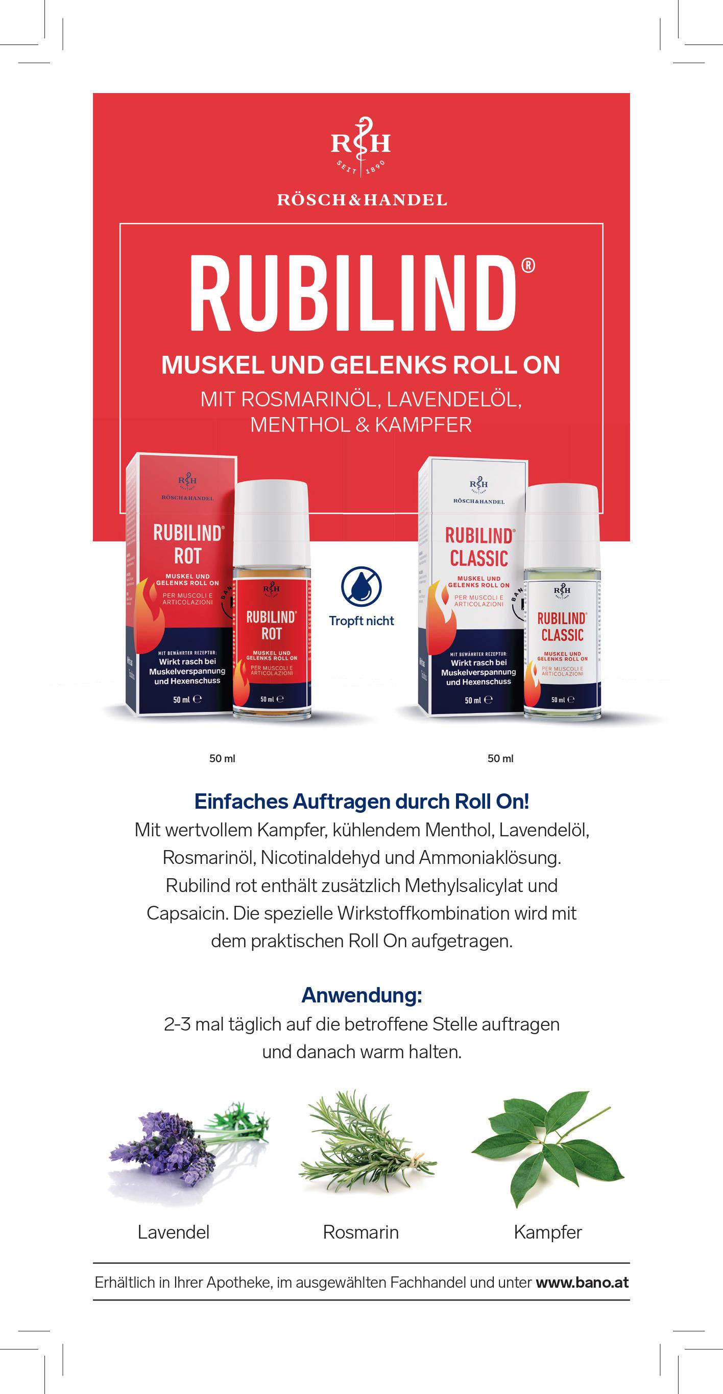Rubilind Rot Gel Roll - On pour muscles et articulations