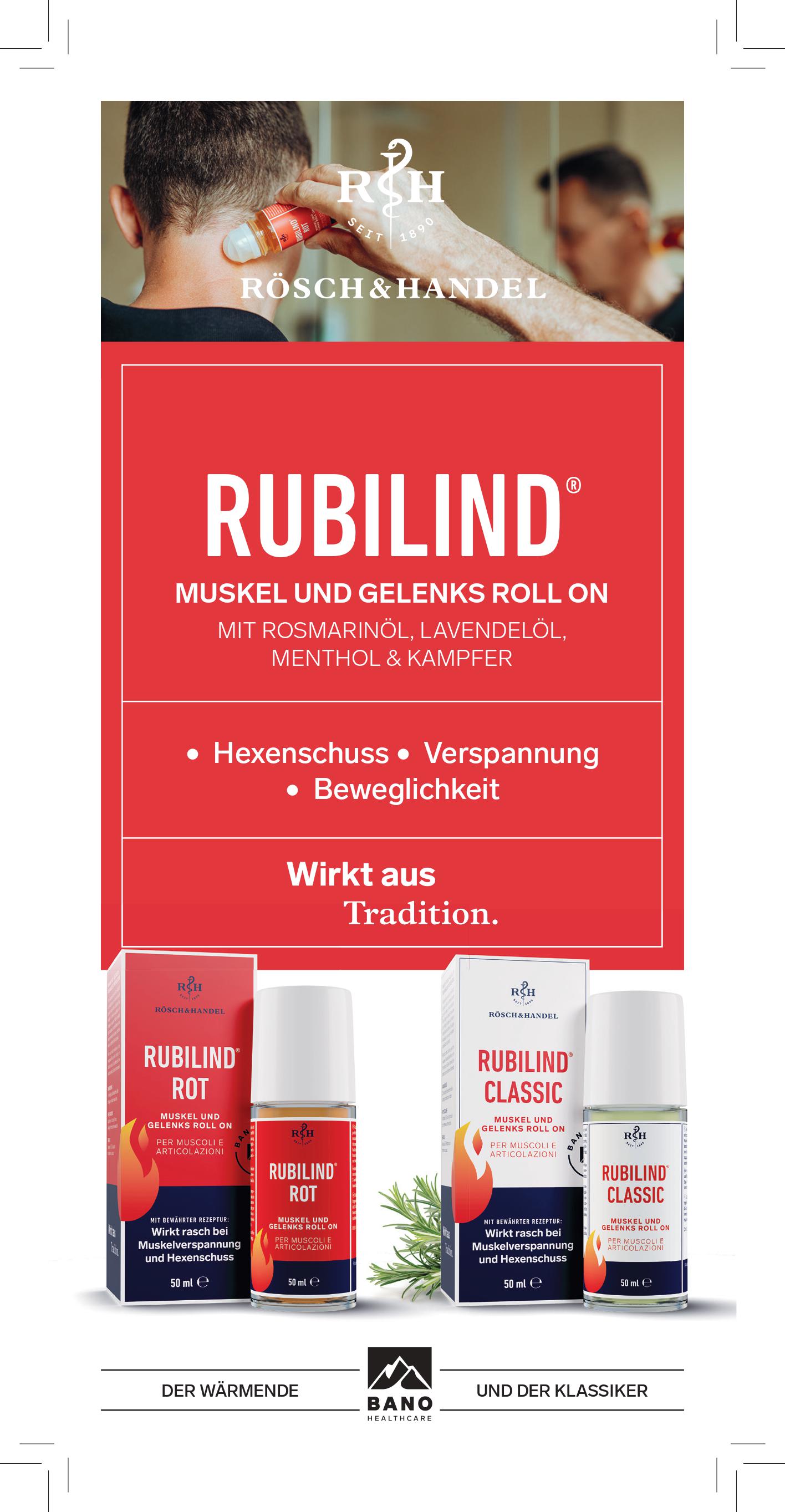 Rubilind Classic roll on per muscoli e articolazioni